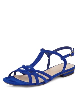 Suede Wide Fit Strappy Sandals | Footglove™ | M&S