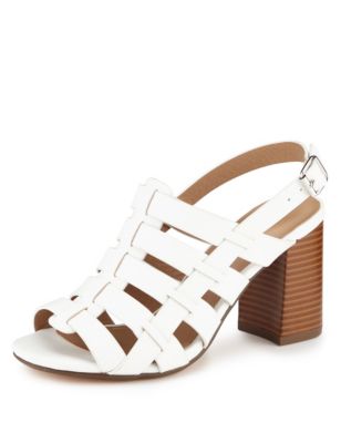 Block Heel Strappy Gladiator Sandals with Insolia® | Limited Edition | M&S
