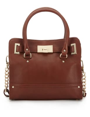 Leather Belted Tote Bag | M&S Collection | M&S