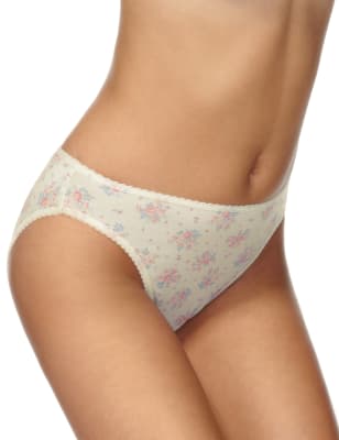100 cotton high leg knickers