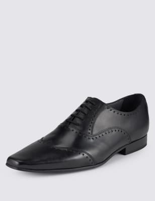 Leather Pointed Toe Brogue | Limited Edition | M&S