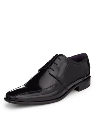 autograph leather lace up trainers