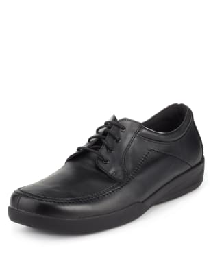 Big & Tall Airflex™ Leather Extra Wide Fit Lace Up Shoes | M&S