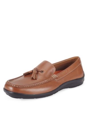 Airflex™ Leather Tassel Slip-On Shoes | M&S Collection | M&S
