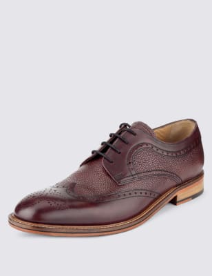 contrast sole derby shoes