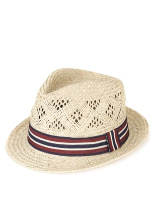 Straw Trilby Hat | M&S Collection | M&S