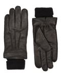 Italian Leather Cuff Knitted Gloves with Thinsulate™