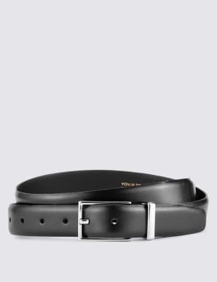 High Shine Leather Formal Belt