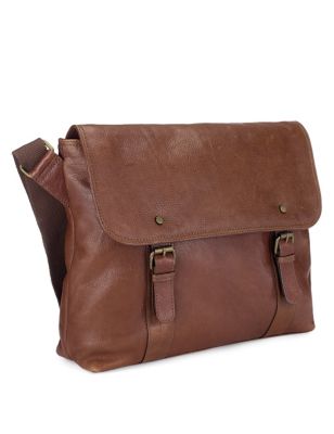 Leather Stud Dispatch Bag | M&S