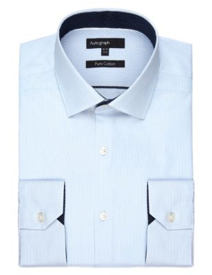 Supima® Pure Cotton Dobby Striped Shirt - QA