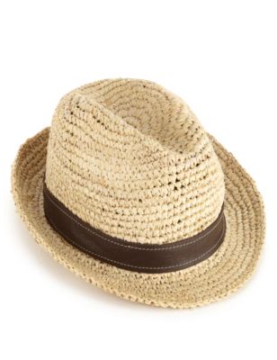 Kids' Trilby Straw Hat | M&S