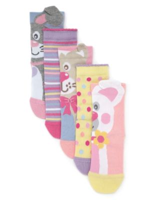 5 Pairs of 3D Animal Socks | M&S