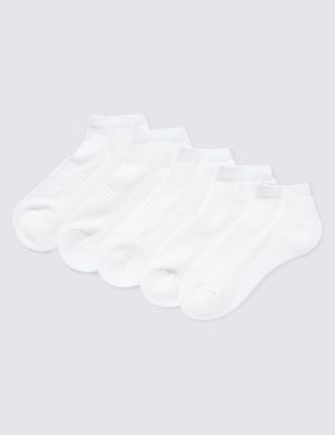 Lot de 5 paires de socquettes matelassées - White