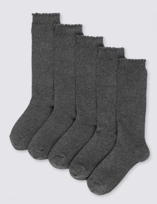 girls grey knee high socks