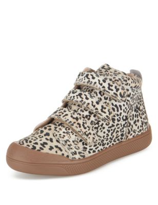 Suede Leopard Print Trainers with Stain Resistance | M&S