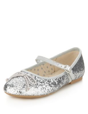 Bow Glitter Shoes (1-7 Years) | M&S