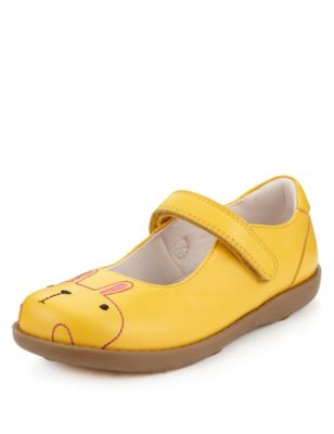 Leather Rabbit Riptape Shoes (Younger Girls) | M&S