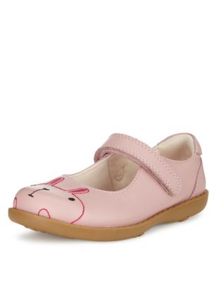 Kids' Leather Bunny Cross Bar Shoes | M&S