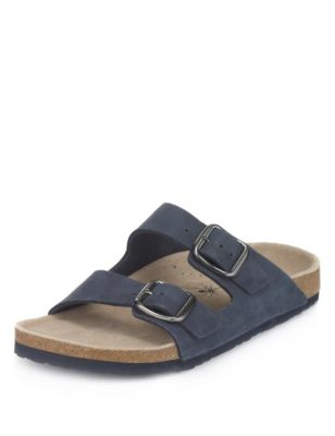 Leather Twin Buckle Sandals | M&S
