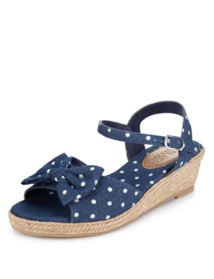 Denim Wedge Sandals | M&S