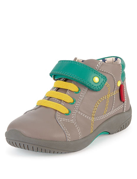 Kids' Walkmates Leather Boots with Elastic Lace | M&S