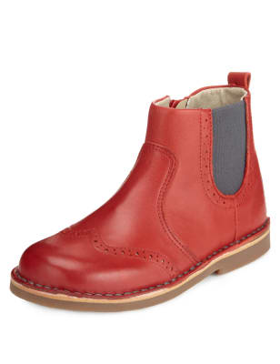 kensie faux leather brogue chelsea boots in wine
