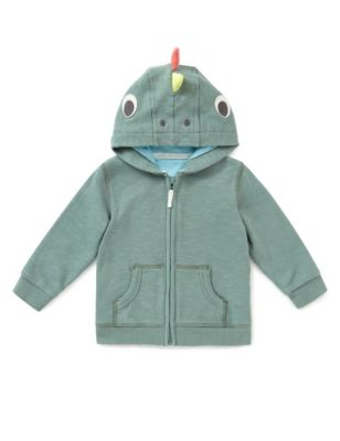 Pure Cotton Iguana Hooded Top | M&S