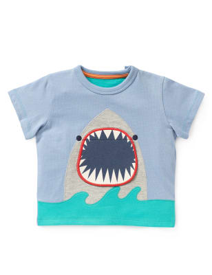 Pure Cotton Shark T-Shirt | Indigo Collection | M&S