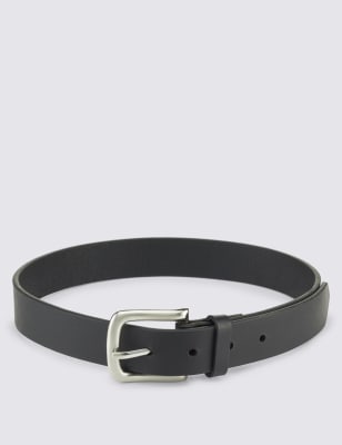 Kids' Leather Square Buckle Belt