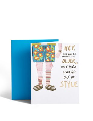 Patterned Shorts Birthday Card