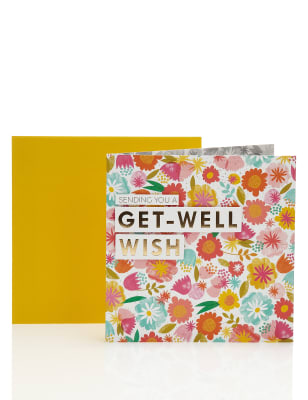 Contemporary Floral Get Well Card | M&S