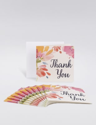 floral thank you multipack cards ms