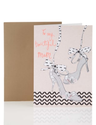 Illustrated Shoes Mother's Day Card | M&S