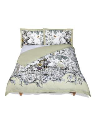 Botanical Etching Print & Embroidered Bedding Set  M&S