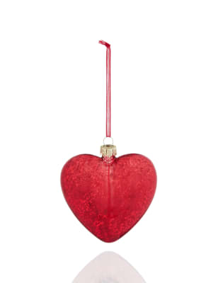 Red Vintage Heart Christmas Decoration | M&S