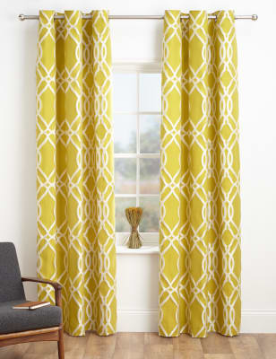 Navy And Cream Geometric Curtains Home The Honoroak