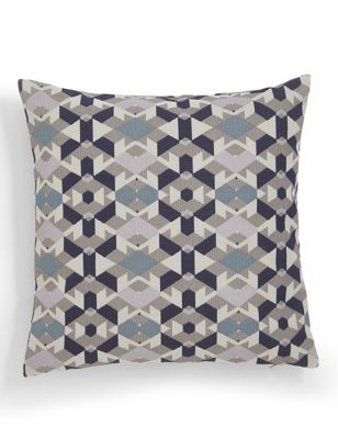 Geometric Jacquard Cushion | LOFT | M&S