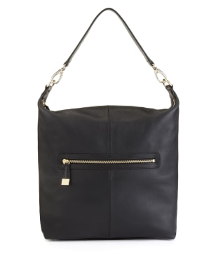 Pure Leather Front Zip Hobo Bag | M&S Collection | M&S