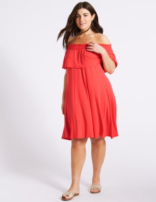 marks and spencer bardot dress