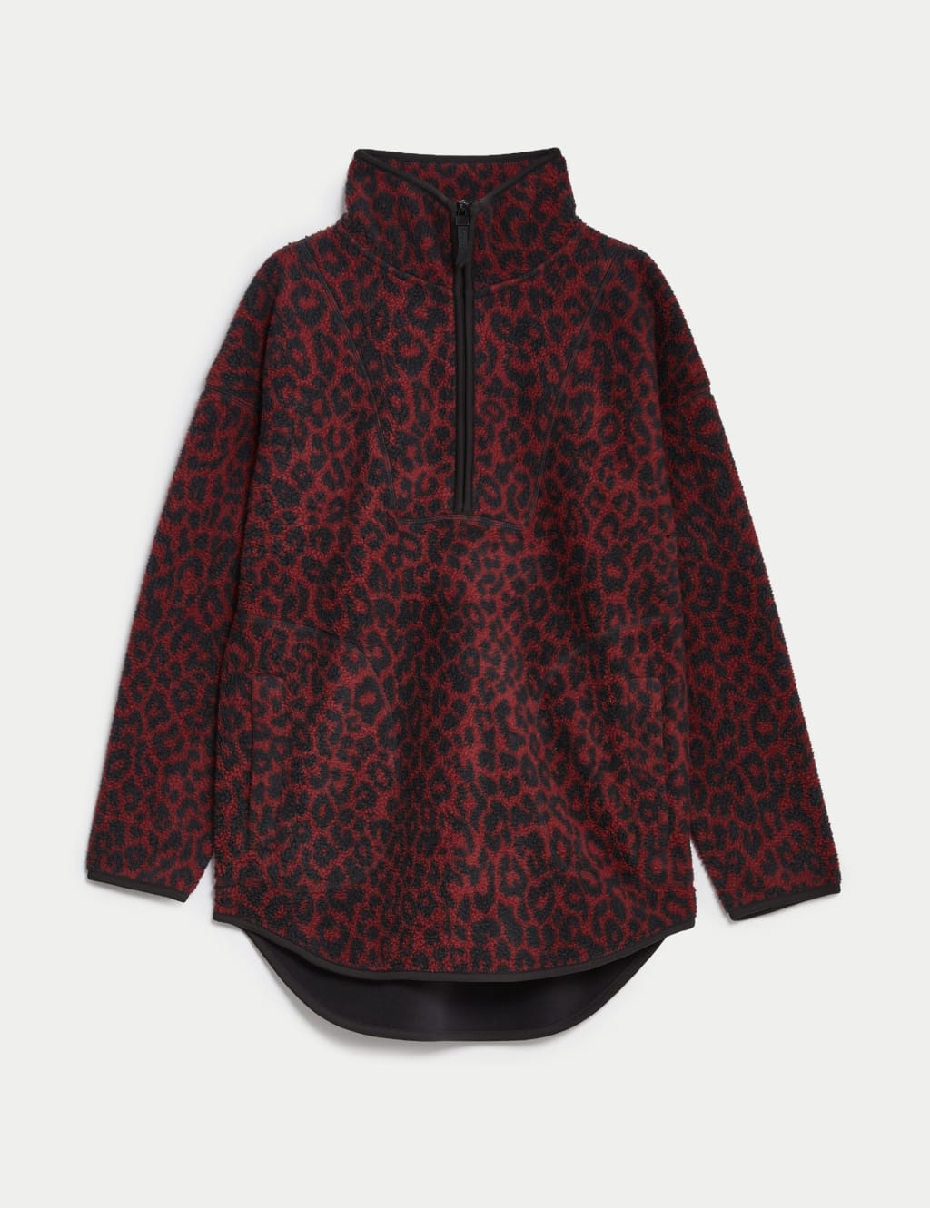 Half Zip Animal Print Fleece Jacket Goodmove M&S