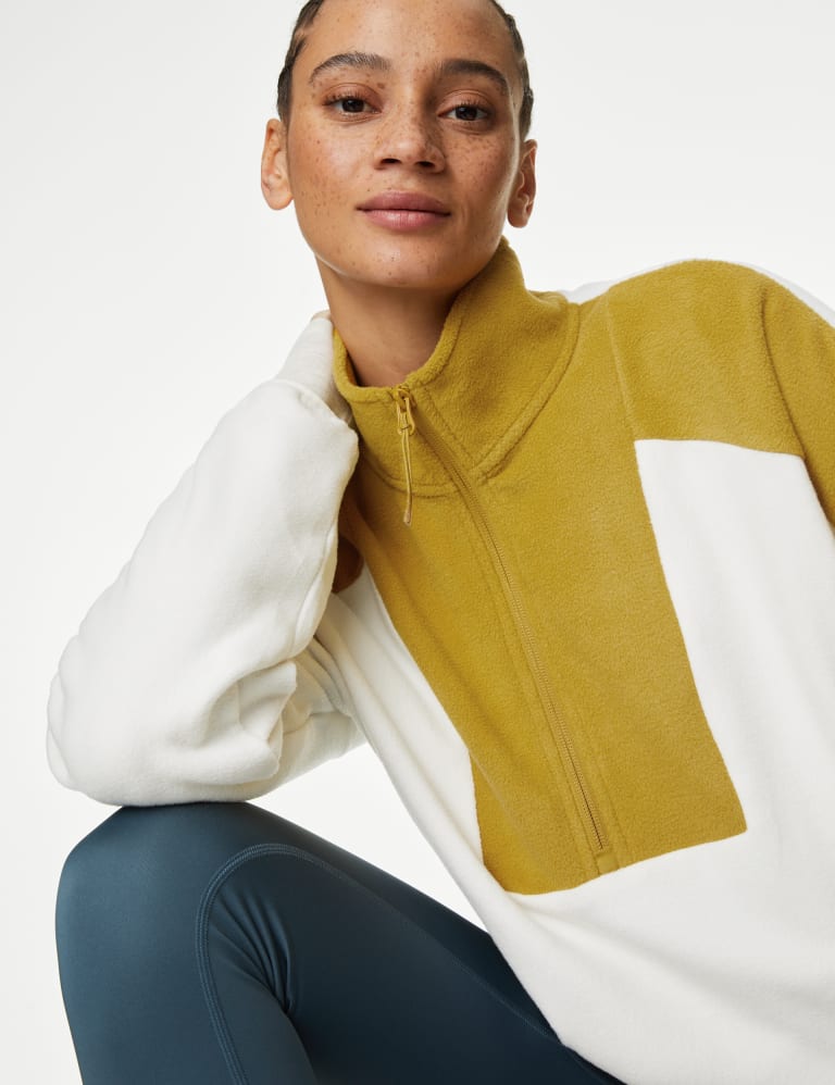 Cropped half zip jacket new arrivals