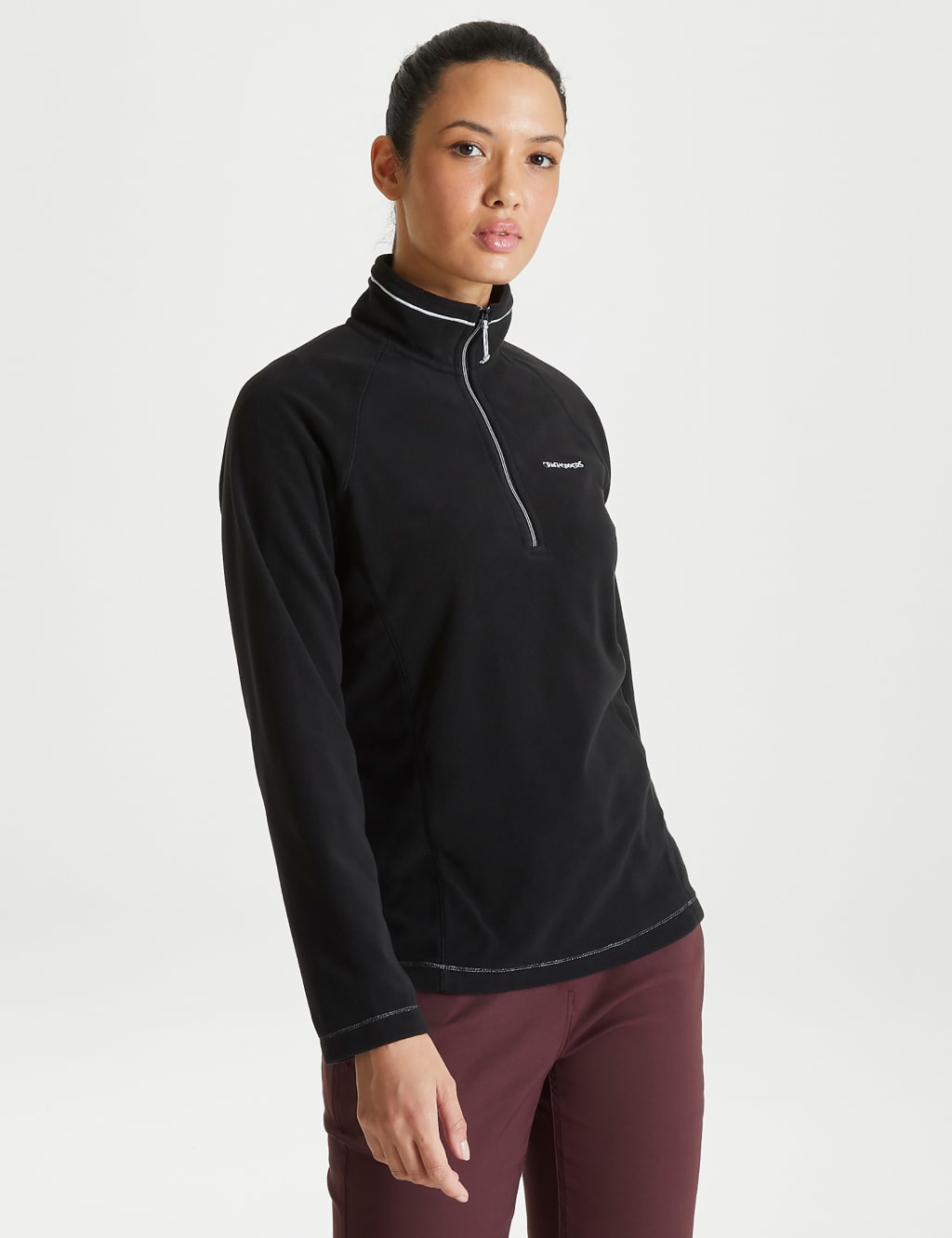 Half Zip Funnel Neck Fleece Top 3 of 5