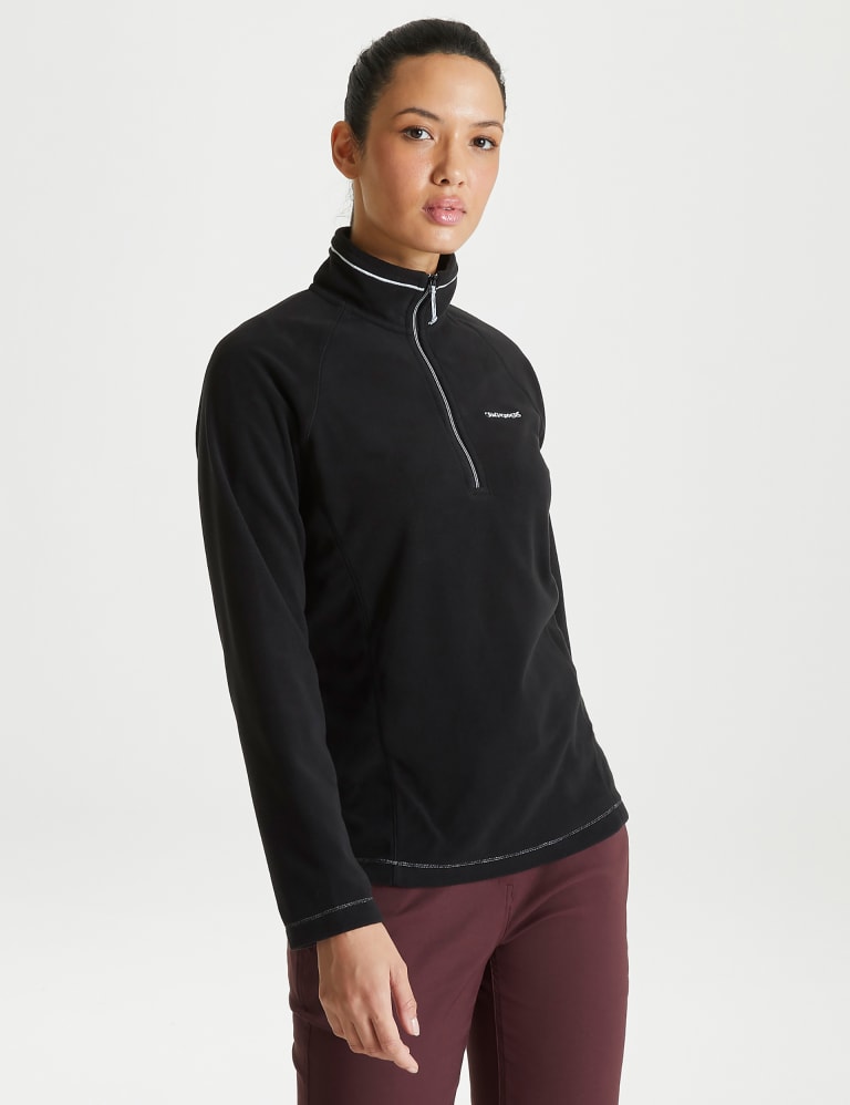 Half Zip Funnel Neck Fleece Top 1 of 5