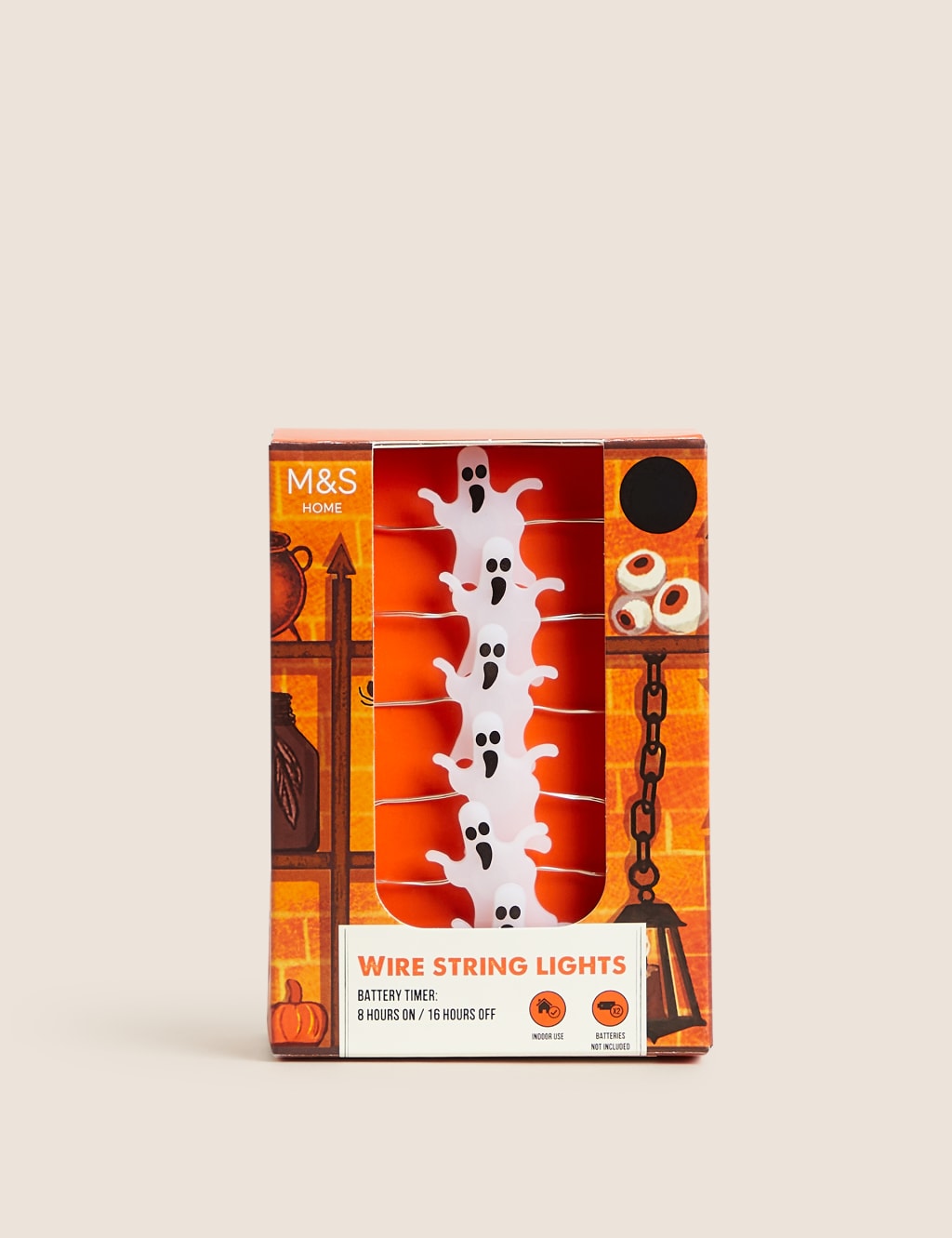 Halloween Ghost Battery String Lights M&S Collection M&S
