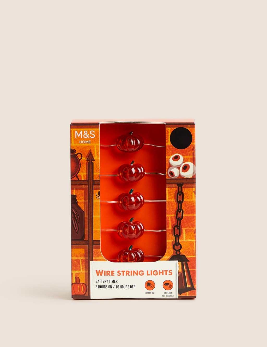 Halloween Pumpkin Battery String Lights M&S Collection M&S