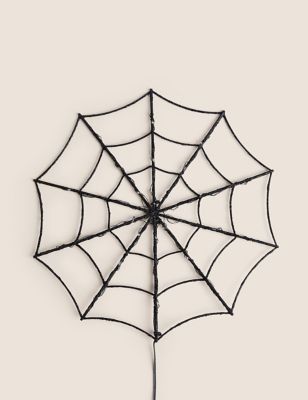 NoBo Junior Womens Black White Heart Spider Web Halloween Holiday