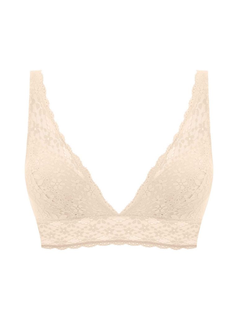 Halo Floral Lace Non Wired Plunge Bra 2 of 5