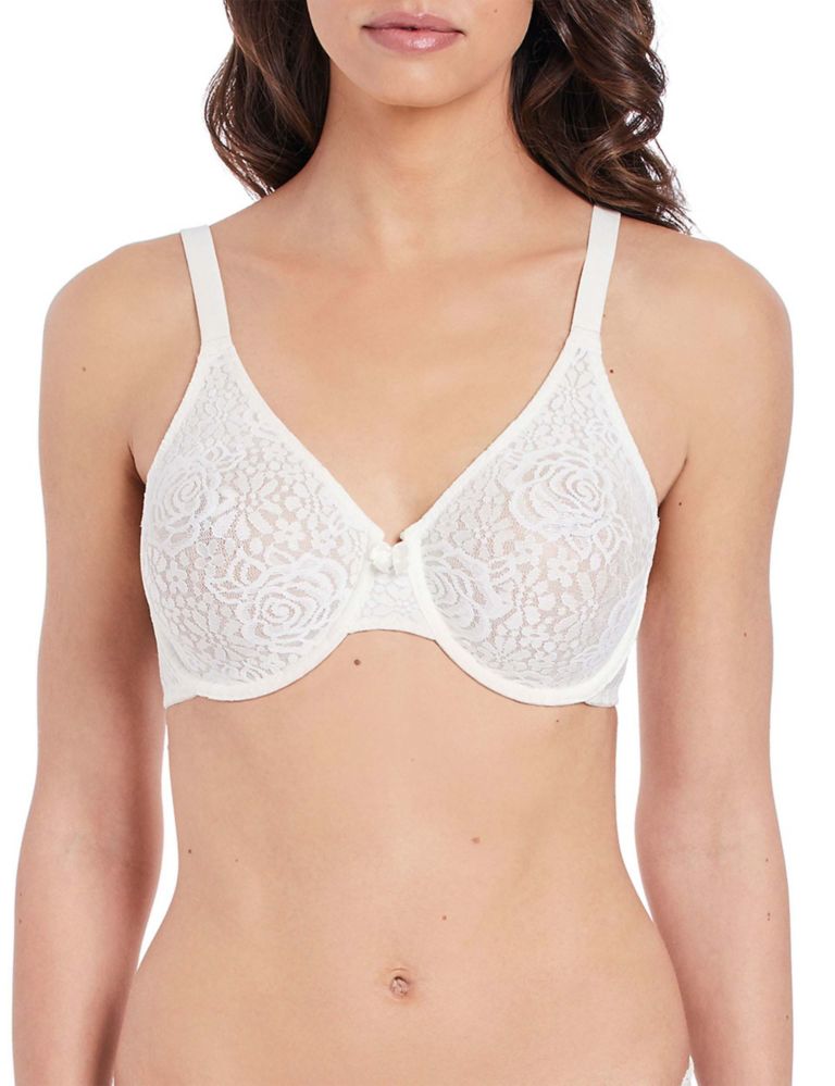 Halo Floral Lace Underwire Bra 1 of 4
