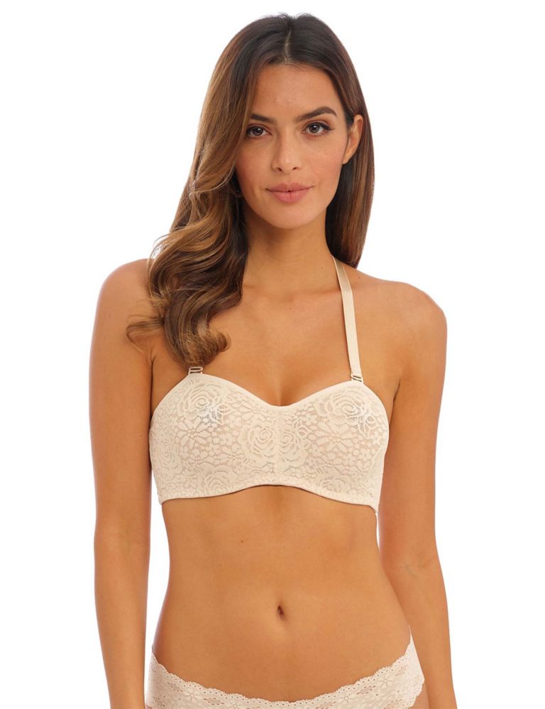 Halo Floral Lace Wired Strapless Bra 4 of 8