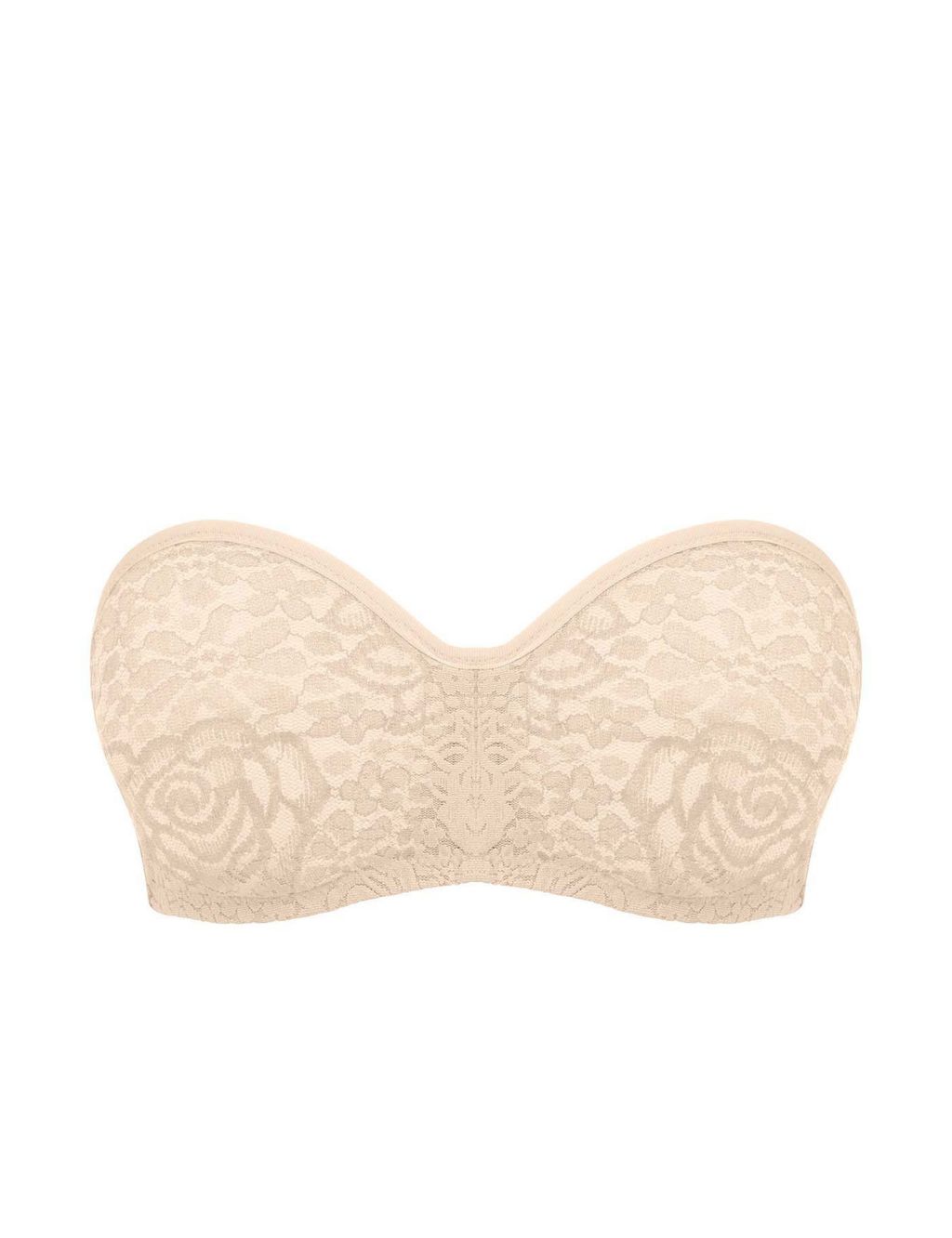 Halo Floral Lace Wired Strapless Bra 1 of 8
